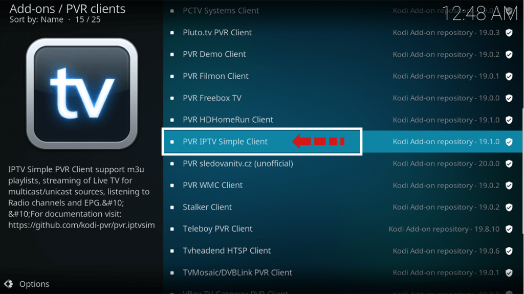 KODI IPTV Kurulumu - Adım 2
