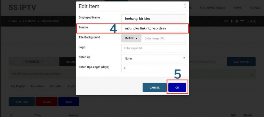 SS IPTV Kurulumu - Adım 5